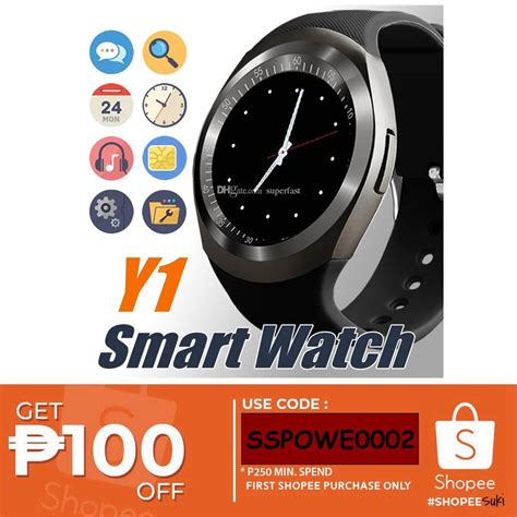 Y1 Smart Watch Round Bluetooth Sport 